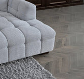 Aluxo Tribeca Corner Group in Pearl Boucle Fabric - SOLID FURNITURE LTD